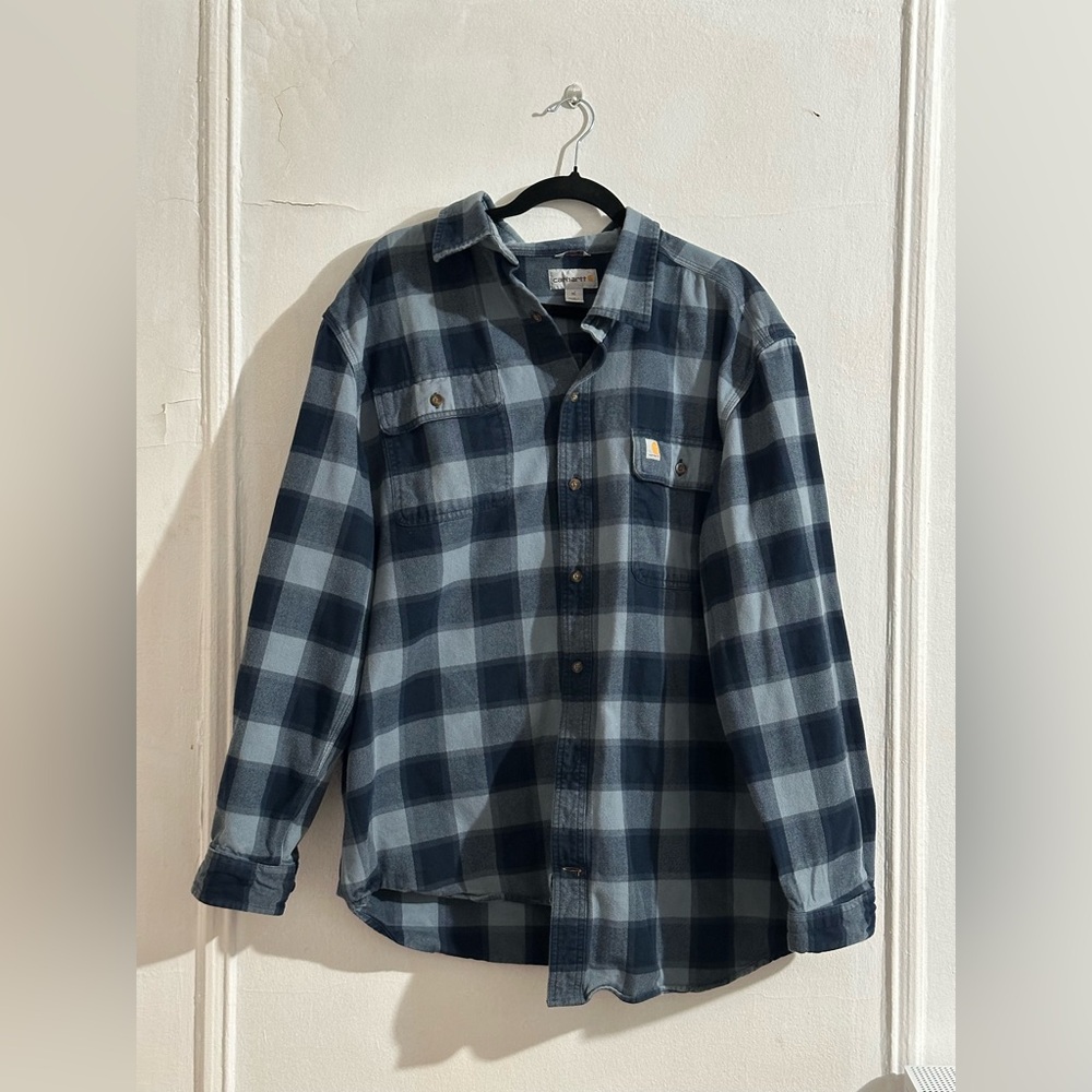 Vintage Navi Blue Carhartt Shirt (XL)